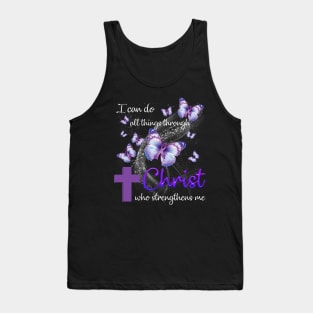 I Can Do All Things Through Christ Fibromyalgia Awareness Tank Top